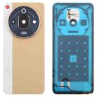 For ZTE nubia Focus Pro Z2351N Leather Battery Back Cover with Adhesive / Camera Lens Cover(Gold) - 1