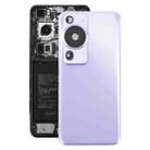For Huawei P60 Pro Battery Back Cover with Camera Lens Cover(Purple) - 1