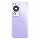 For Huawei P60 Pro Battery Back Cover with Camera Lens Cover(Purple) - 2
