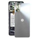 For Motorola Moto E32s Original Battery Back Cover(Silver) - 1