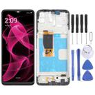 For T-Mobile REVVL 6X Pro 5G LCD Screen Digitizer Full Assembly with Frame (Black) - 1