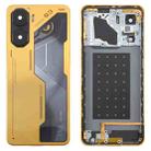 For ZTE nubia Neo 3 Plastic Battery Back Cover with Middle Frame / Camera Lens Cover(Gold) - 1