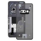 For Nothing Phone 3a A059 Glass Battery Back Cover with Camera Frame(Black) - 1