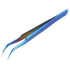 Vetus MCS-15 Bright Blue Curved Tweezers - 1
