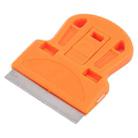 Glue Remover Squeegee Sticker Cleaner Plastic Handle Scraper(Orange) - 1