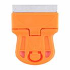 Glue Remover Squeegee Sticker Cleaner Plastic Handle Scraper(Orange) - 2