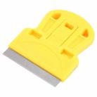 Glue Remover Squeegee Sticker Cleaner Plastic Handle Scraper(Yellow) - 1