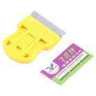 Glue Remover Squeegee Sticker Cleaner Plastic Handle Scraper(Yellow) - 4