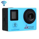 HAMTOD H12 UHD 4K WiFi  Sport Camera with Waterproof Case, Generalplus 4247, 0.66 inch + 2.0 inch LCD Screen, 170 Degree Wide Angle Lens (Blue) - 1