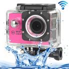 H16 1080P Portable WiFi Waterproof Sport Camera, 2.0 inch Screen,  Generalplus 4248, 170 A+ Degrees Wide Angle Lens, Support TF Card(Magenta) - 1