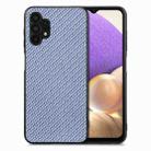For Samsung Galaxy A32 5G Carbon Fiber Texture Leather Back Cover Phone Case(Blue) - 1