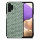 For Samsung Galaxy A32 5G Carbon Fiber Texture Leather Back Cover Phone Case(Green) - 1