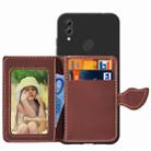 Leaf Buckle Litchi Texture Card Holder PU + TPU Case for Xiaomi Redmi Note 7, with Card Slot & Holder & Wallet & Photo Frame(Black) - 1