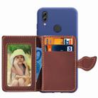 Leaf Buckle Litchi Texture Card Holder PU + TPU Case for Xiaomi Redmi Note 7, with Card Slot & Holder & Wallet & Photo Frame(Blue) - 1