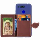 Leaf Buckle Litchi Texture Card Holder PU + TPU Case for Huawei Honor V20, with Card Slot & Holder & Wallet & Photo Frame - 1