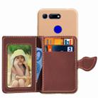 Leaf Buckle Litchi Texture Card Holder PU + TPU Case for Huawei Honor V20, with Card Slot & Holder & Wallet & Photo Frame - 1