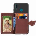 Leaf Buckle Lychee Texture Card Holder PU + TPU Case for Huawei Enjoy 9 Plus / Y9 2019, with Card Slot & Wallet & Holder & Photo Frame - 1