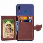 Leaf Buckle Lychee Texture Card Holder PU + TPU Case for Huawei Enjoy 9 Plus / Y9 2019, with Card Slot & Wallet & Holder & Photo Frame - 1