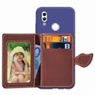 Leaf Buckle Litchi Texture Card Holder PU + TPU Case for Huawei Honor 10 Lite / P Smart 2019, with Card Slot & Holder & Wallet & Photo Frame(Blue) - 1