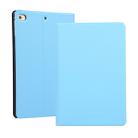 Solid color elastic holster left and right for iPad mini 4 / mini 5, with stand with sleep function(Light blue) - 1