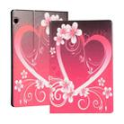 For Huawei T5 10.1 Inch Painted Pattern Left And Right Open Flat Bracket Leather Case(Love) - 1