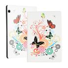 For Huawei T5 10.1 Inch Painted Pattern Left And Right Open Flat Bracket Leather Case(butterfly) - 1