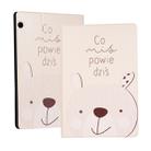 For Huawei T5 10.1 Inch Painted Pattern Left And Right Open Flat Bracket Leather Case (cute bear) - 1