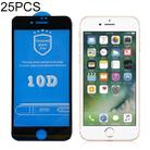 25 PCS 2.5D Full Glue Silk Print Tempered Glass Film for iPhone 6 & 6s(Black) - 1