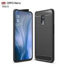 Brushed Texture Carbon Fiber TPU Case for OPPO Reno(Black) - 1