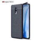 Litchi Texture TPU Shockproof Case for OPPO Reno(Navy Blue) - 1