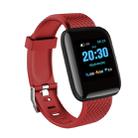 D13 1.3 inch OLED Color Screen Smart Bracelet IP67 Waterproof, Support Call Reminder/ Heart Rate Monitoring /Blood Pressure Monitoring/ Sleep Monitoring/Excessive Sitting Reminder/Blood Oxygen Monitoring(Red) - 1