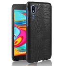Crocodile Texture Shockproof PC + PU Case for Galaxy A2 Core(Black) - 1