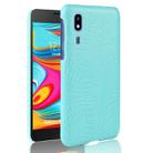 Crocodile Texture Shockproof PC + PU Case for Galaxy A2 Core(Green) - 1