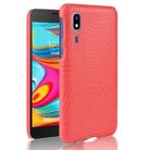 Crocodile Texture Shockproof PC + PU Case for Galaxy A2 Core(Red) - 1