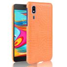 Crocodile Texture Shockproof PC + PU Case for Galaxy A2 Core(Orange) - 1