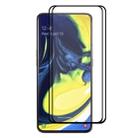 2 PCS ENKAY Hat-prince Full Glue 0.26mm 9H 2.5D Tempered Glass Film for Galaxy A80 - 1