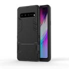 Shockproof PC + TPU Case for Galaxy S10 5G, with Holder(Black) - 1