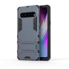 Shockproof PC + TPU Case for Galaxy S10 5G, with Holder(Navy Blue) - 1