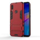 Shockproof PC + TPU Case for Xiaomi Redmi 7, with Holder(Red) - 1