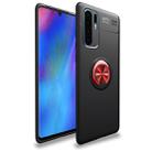 Metal Ring Holder 360 Degree Rotating TPU Case for Huawei P30 Pro(Black+Red) - 1