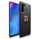 Metal Ring Holder 360 Degree Rotating TPU Case for Huawei P30 Pro(Black+Rose Gold) - 1