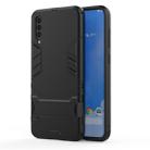 Shockproof PC + TPU Case for Samsung Galaxy A70, with Holder(Black) - 1