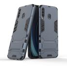 Shockproof PC + TPU Case for Galaxy M30, with Holder(Navy Blue) - 1