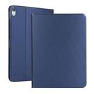 Open Solid Color Elastic Leather Case for iPad Pro 11 inch  with Stand with Sleep Function, TPU Soft Shell Bottom Case(Dark blue) - 1