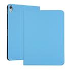 Open Solid Color Elastic Leather Case for iPad Pro 11 inch  with Stand with Sleep Function, TPU Soft Shell Bottom Case(Light blue) - 1