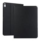 Open Solid Color Elastic Leather Case for iPad Pro 11 inch  with Stand with Sleep Function, TPU Soft Shell Bottom Case(Black) - 1