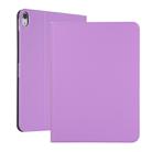 Open Solid Color Elastic Leather Case for iPad Pro 11 inch  with Stand with Sleep Function, TPU Soft Shell Bottom Case(Purple) - 1