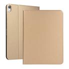 Open Solid Color Elastic Leather Case for iPad Pro 11 inch  with Stand with Sleep Function, TPU Soft Shell Bottom Case(Gold) - 1
