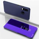 Electroplating Mirror Horizontal Flip Leather Case for Huawei P30 Lite / Nova 4e, with Holder(Violet blue) - 1