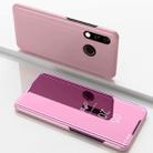 Electroplating Mirror Horizontal Flip Leather Case for Huawei P30 Lite / Nova 4e, with Holder(Rose Gold) - 1